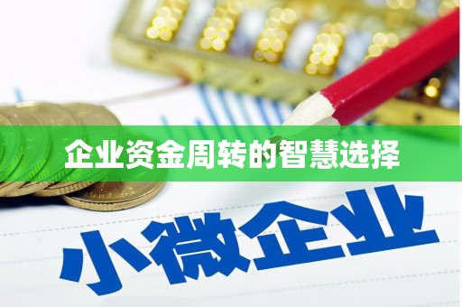 成安企业资金周转的智慧选择