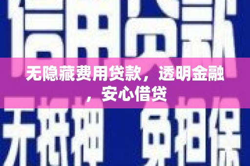 成安无隐藏费用贷款，透明金融，安心借贷