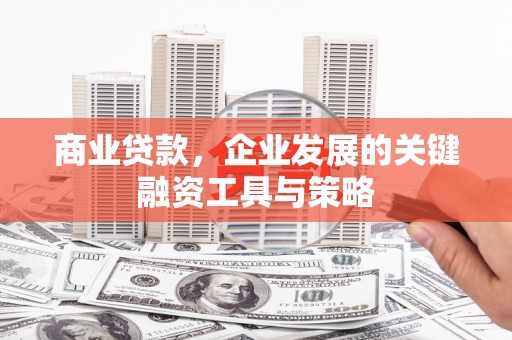 成安商业贷款，企业发展的关键融资工具与策略