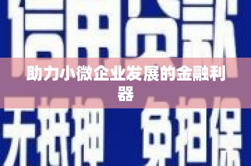 成安助力小微企业发展的金融利器