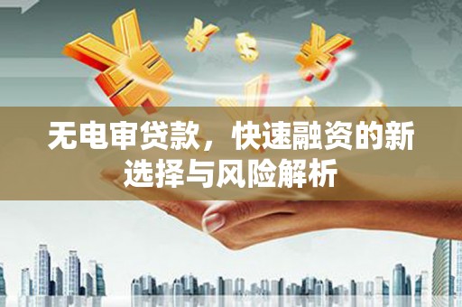 成安无电审贷款，快速融资的新选择与风险解析