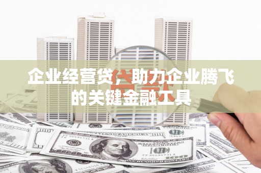 成安企业经营贷，助力企业腾飞的关键金融工具