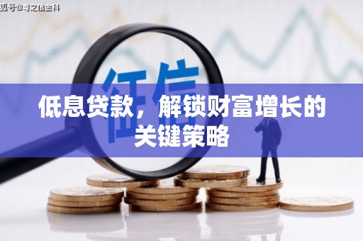 成安低息贷款，解锁财富增长的关键策略
