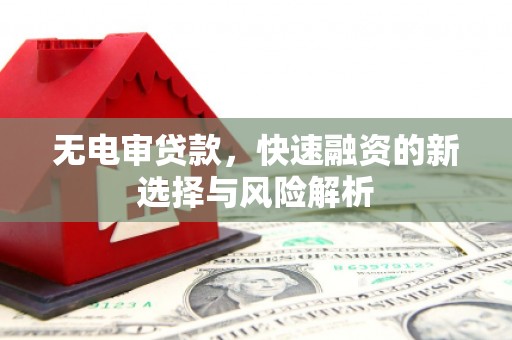 成安无电审贷款，快速融资的新选择与风险解析