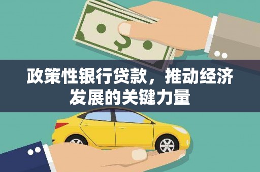 成安政策性银行贷款，推动经济发展的关键力量