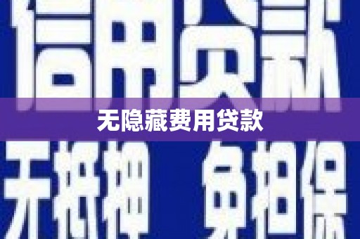 成安无隐藏费用贷款