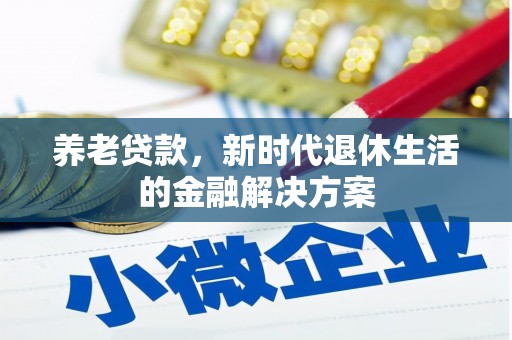 成安养老贷款，新时代退休生活的金融解决方案