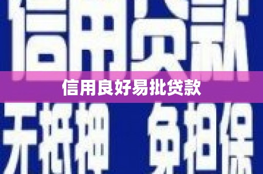 成安信用良好易批贷款
